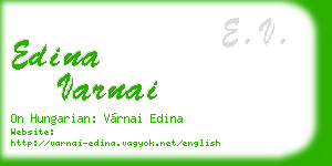 edina varnai business card