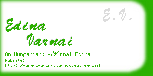 edina varnai business card